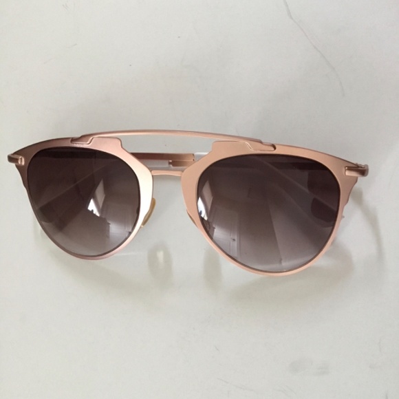$149! AQS ALFIE Rose Gold & White Women's Aviator Sunglasses are New w/o Tags! - Picture 3 of 6